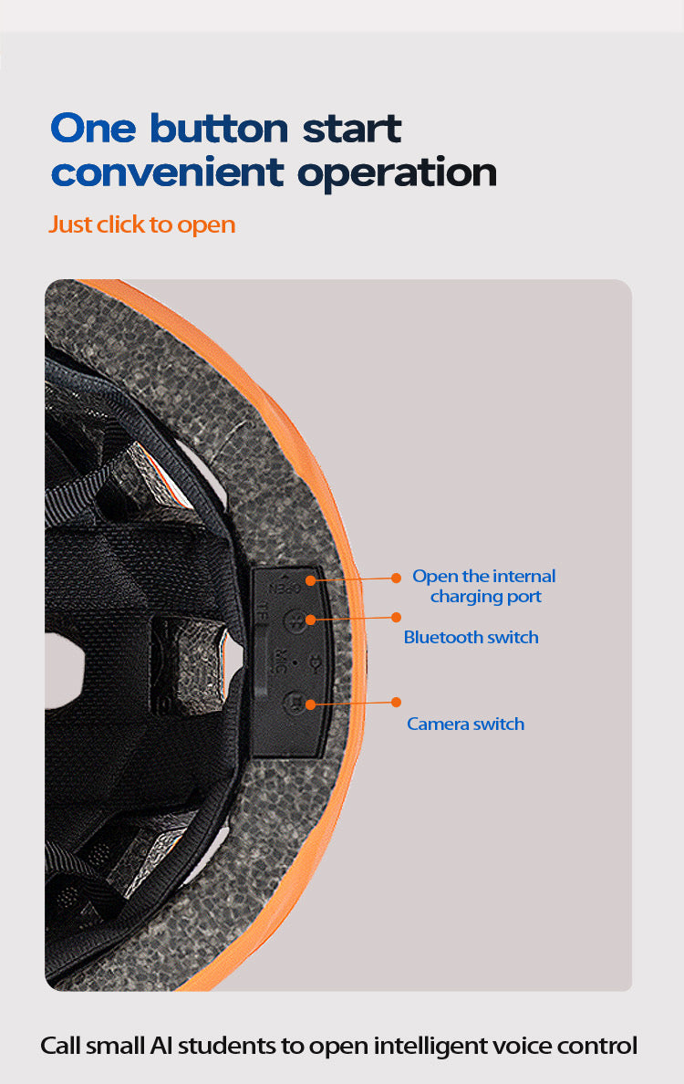 Smart helmet|camera helmet|Cycling helmet|with 1080p 30fps or 2k 60fps and Bluetooth for bike